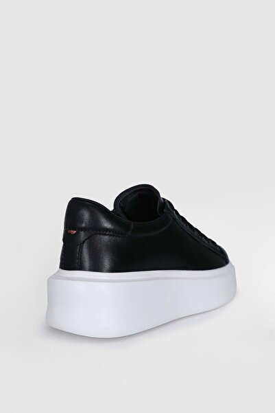 Lufian 121230109 Grace Deri Unisex Sneaker Ayakkabı SİYAH-BEYAZ