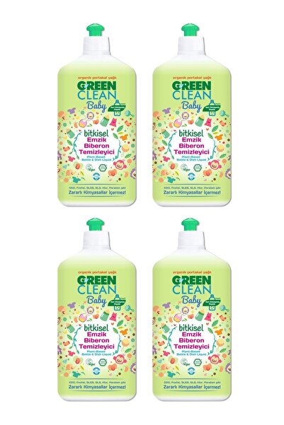 Green Clean Baby Bitkisel Emzik Biberon Temizleyici 500 ml x 4 Adet