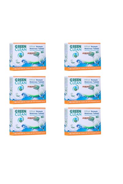 Green Clean Bulaşık Makinesi Organik Bitkisel Tablet 30 Adet x 6 Adet