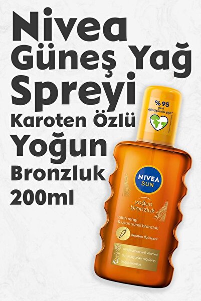NIVEA Sun Karoten Özlü Güneş Yağ Spreyi 200 Ml