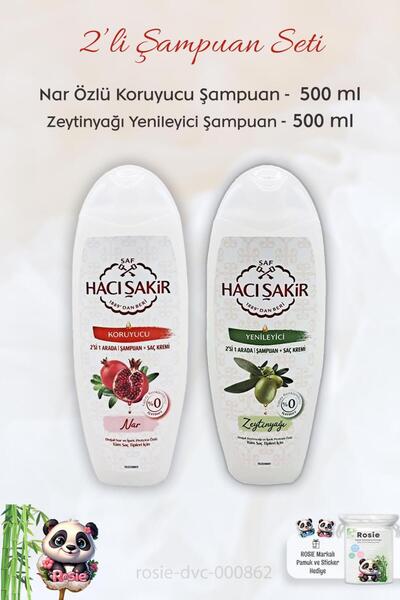 Hacı Şakir Pomegranate 2 in 1 Shampoo - Rosie with Olive Oil 500 ml