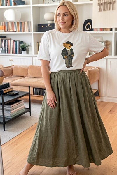 The Champ Clothing Γυναικείο μπλουζάκι oversize με στάμπα Parisian Bear σε λε...