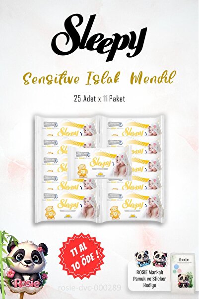 Sleepy AL 10 PAY Sleepy Sensitive Wet Wipes 25-Pack and 60-Pack ROSIE