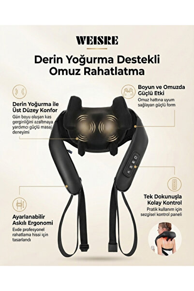 Weisre İnsan Eli Hissi Veren Şarjlı Masaj Aleti – Ovmalı, Boyun, Sırt Ve Baca...