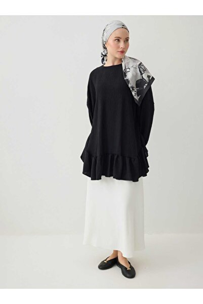 Benin Τοπ με λαιμόκοψη ποδηλατικού τύπου με λεπτομέρεια βολάν στο κάτω μέρος ...