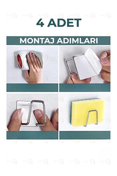 MAİN SHOP 4 τεμάχια θήκη σφουγγαριού για βρύση, θήκη σφουγγαριού για νεροχύτη...