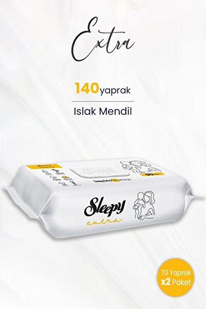 Sleepy مناديل مبللة إضافية 70 قطعة × 2 (140 ورقة)