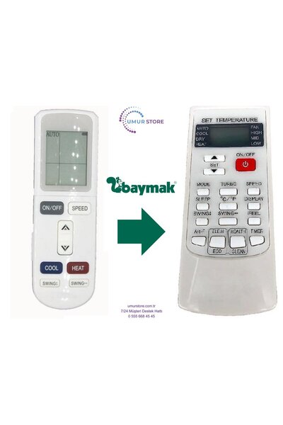 Genel Markalar Baymak Elegant Plus UV 09 Duvar Tipi Split Klima Kumandası