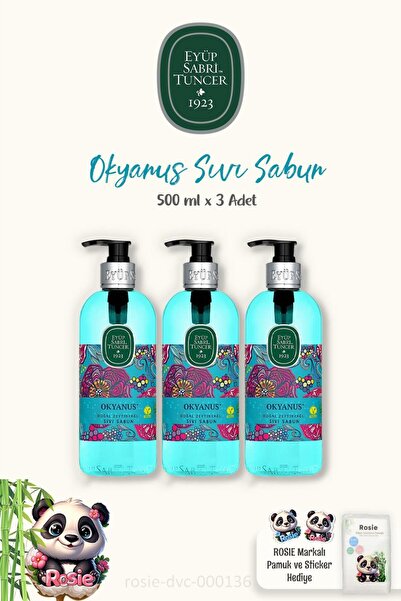 Eyüp Sabri Tuncer ROSIE Natural Cotton Olive Oil Liquid Soap - Ocean 500 ml