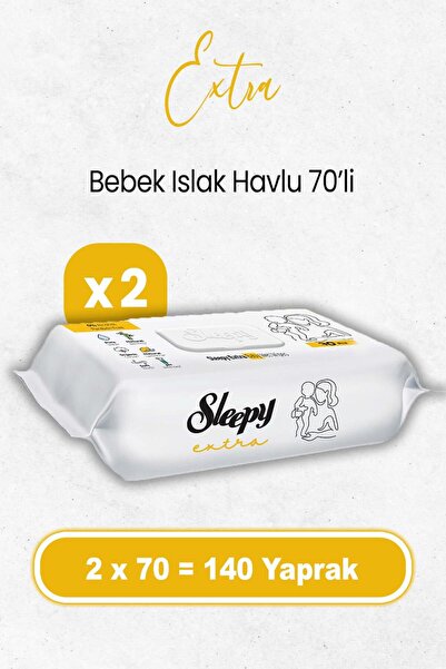 Sleepy مناديل مبللة للأطفال 70 × 2 قطعة (140 ورقة)