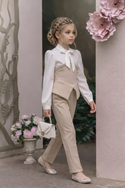 nora dress mini luxe KIZ ÇOCUK TAŞ DETAYLI PEPLUM BLUZ PANTOLON GÖMLEK ÇANTA ...