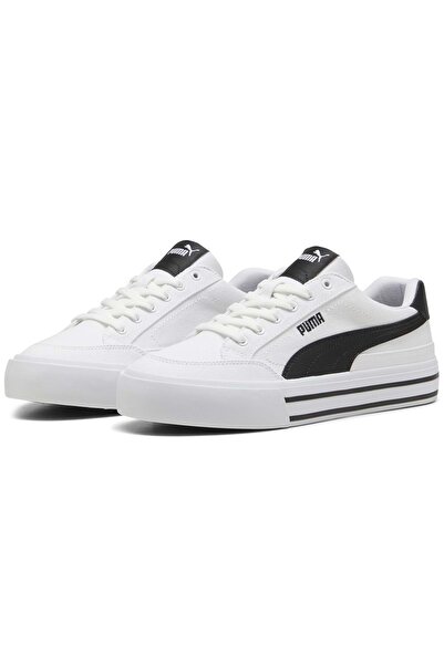 Puma Court Classic Vulc FS 396353 Unisex Spor Ayakkabı BEYAZ-SİYAH