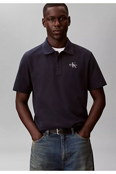 Calvin Klein Ανδρικό μπλουζάκι με κοντό μανίκι, βαμβακερό, μονόχρωμο, σε μπλε...