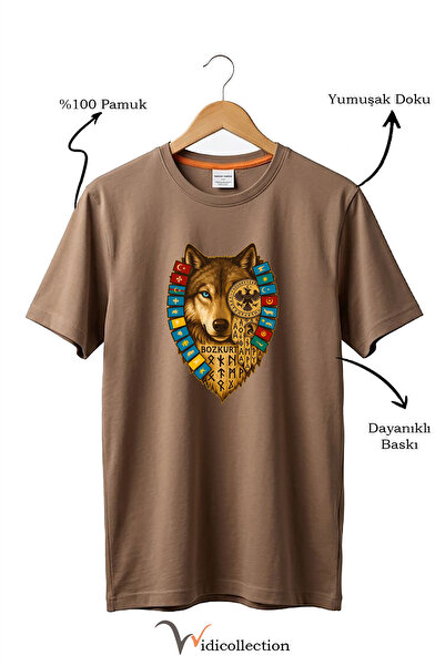 WİDİ Μπλουζάκι Bozkurt Göktürk Alphabet και σημαίες των Τουρκικών Πολιτειών μ...