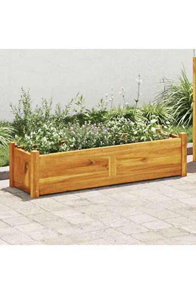 vidaxl حوض حديقة مرتفع من خشب الأكاسيا 100×30×25 سم