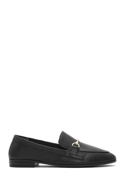 Derimod Γυναικείο Μαύρο Δερμάτινο Ανδρικό Loafer 26PFD350218