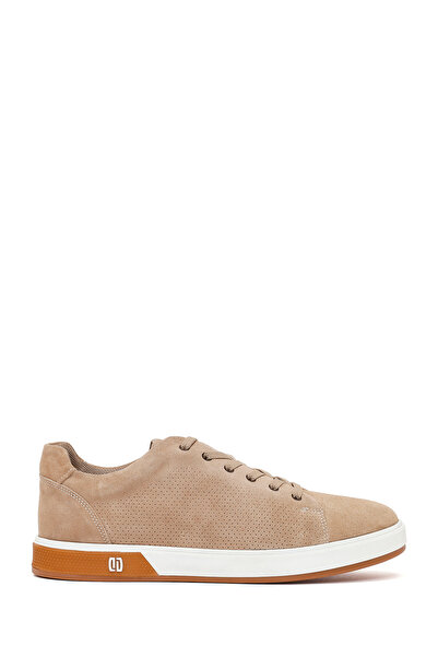 Derimod Men's Beige Lace-Up Suede Leather Sneaker 26Sfd680810