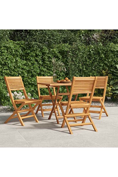 vidaxl Folding Garden Chairs 4 pcs 47x62x90 cm Solid Wood Teak