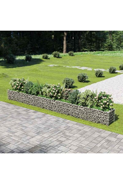 vidaxl Gabion Raised Bed Galvanised Steel 540x50x50 cm
