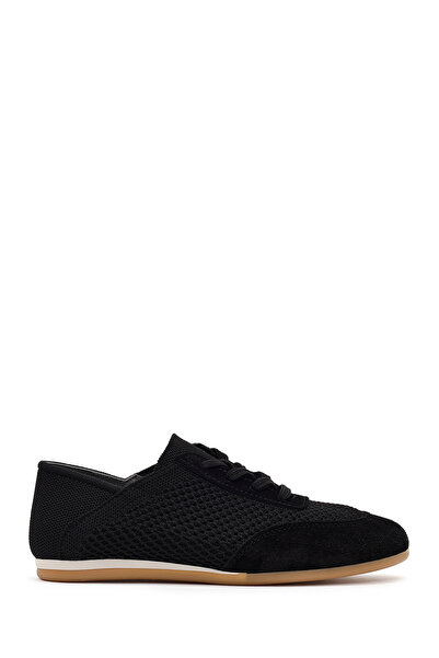 Derimod Kadın Siyah Bağcıklı Spor Ayakkabı, Deri Sneaker 26PFD371014
