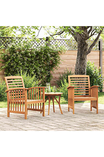 vidaxl Garden Chairs 2 pcs Solid Acacia Wood