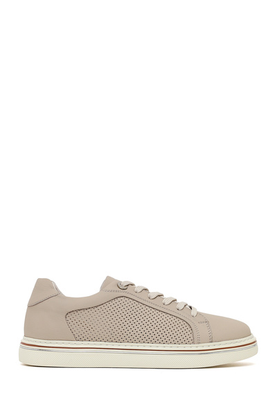 Derimod Men's Beige Lace-Up Leather Sneaker 26Sfd676018