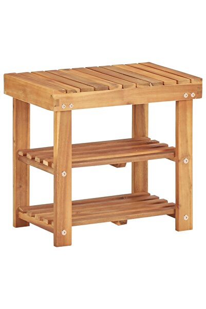 vidaxl Shoe Rack 50x32x45 cm Solid Acacia Wood