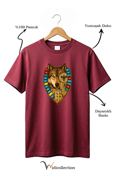 WİDİ Μπλουζάκι Bozkurt Göktürk Alphabet και σημαίες των Τουρκικών Πολιτειών μ...