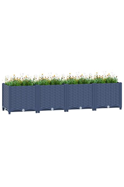 vidaxl سرير مرتفع 160x40x38 سم من البولي بروبيلين