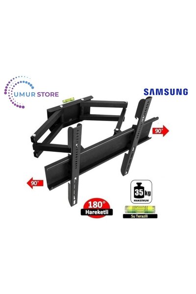 Samsung UE43U8000FUXTK 43'' 32- 55 inç Çift Kollu Hareketli Lcd Led Tv Askı A...
