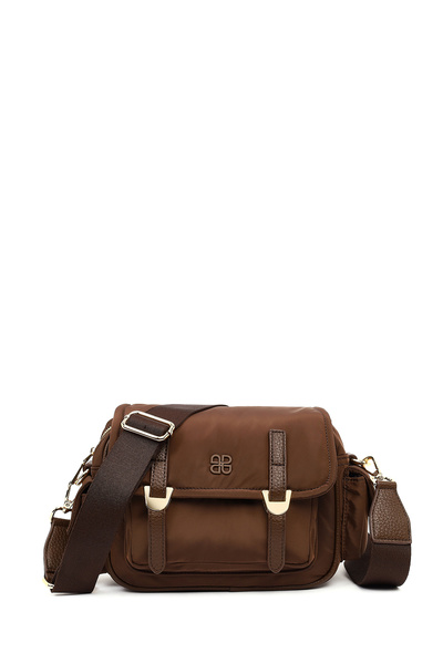 Derimod Γυναικείο Καφέ Ύφασμα Τσάντα χιαστί 26PBD24526F