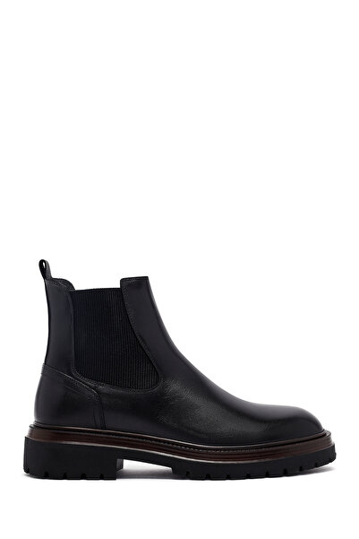 Derimod Men's Black Leather Chelsea Boots 25Wfd640218