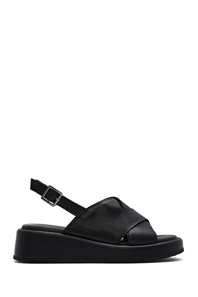 Derimod Γυναικεία πέδιλα με μαύρη αγκράφα με χοντρή σόλα από γνήσιο δέρμα 25S...