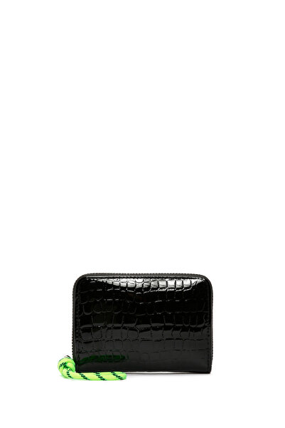 Derimod Γυναικεία θήκη για κάρτες με μαύρο σχέδιο κροκόδειλου 000A2D5501E3