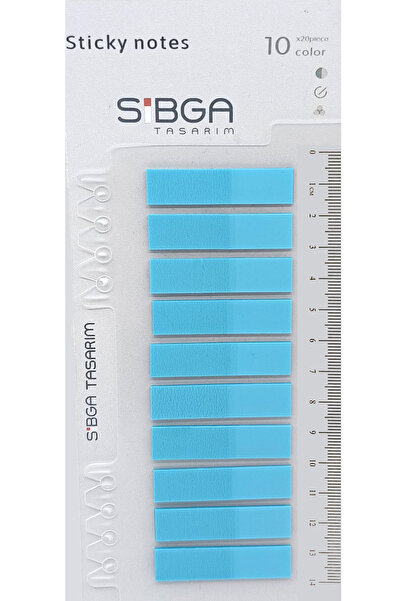 sibga tasarım Διαφανές Τυρκουάζ Μπλε Χρώμα Postit Post-it Post It. Σελιδοδείκ...
