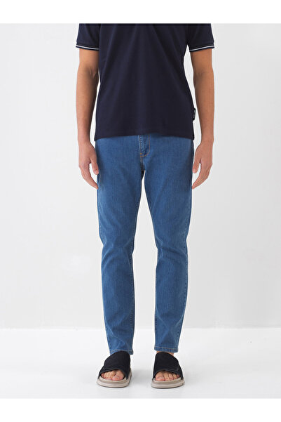 Xint Erkek Mavi Slim Fit Pamuklu Basic Denim Jeans Pantolon