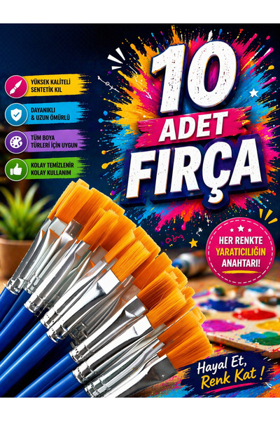 Atölye yüksel Boyama Fırçası ( 10 Adet )