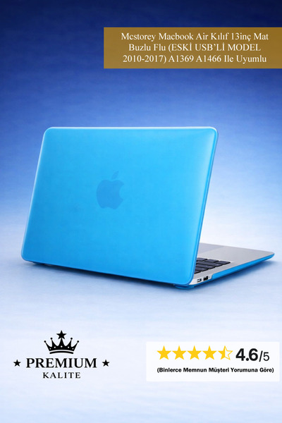 Mcstorey Macbook Air Kılıf 13inç Mat Buzlu Flu (ESKİ USB'Lİ MODEL 2010-2017) ...