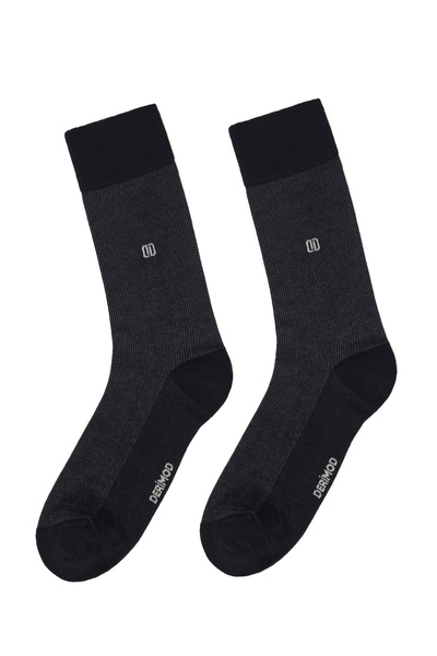 Derimod Ανδρικές μαύρες μακριές κάλτσες από μπαμπού 000A2C35046F