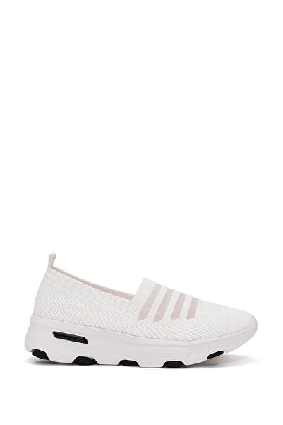 Derimod Γυναικείο λευκό υφασμάτινο casual sneaker Zero 25SFE49526F