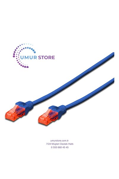 Beek قط. 6 كابلات توصيل، U/UTP، 0.5 متر، AWG 26، لون أزرق، LSZH