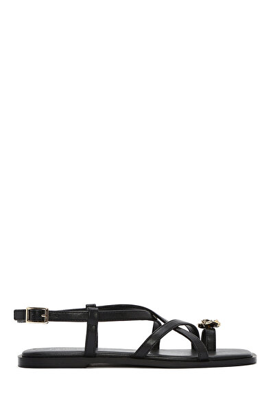 Derimod Γυναικεία σανδάλια σαγιονάρες με μαύρη αγκράφα 25SFD442218