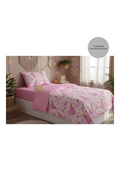 ayçiçek home طقم غطاء لحاف فردي مقاس 120/200 مع ملاءة سفلية مطاطية مقاس 160/215