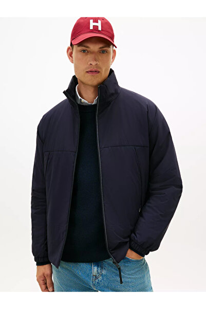 Tommy Hilfiger Ανδρικό μακρυμάνικο μπουφάν με κουμπιά και οδοντωτό γιακά σε μ...