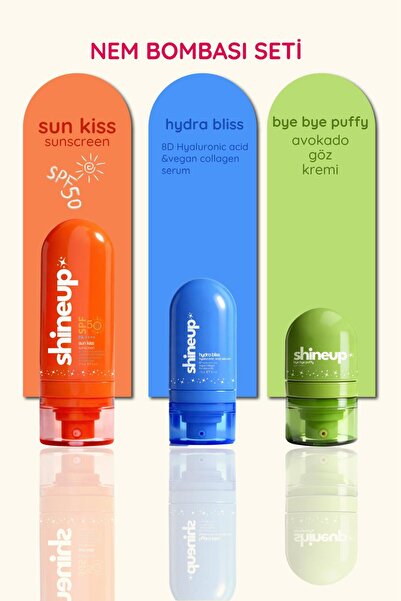 shineup كريم واقي من الشمس Sun Kiss بعامل حماية من الشمس SPF50+ وسيروم حمض ال...