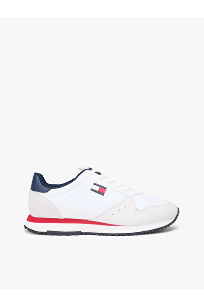 Tommy Hilfiger Ανδρικό λευκό sneaker με χοντρό τακούνι, με σχέδιο, δεμένο με ...