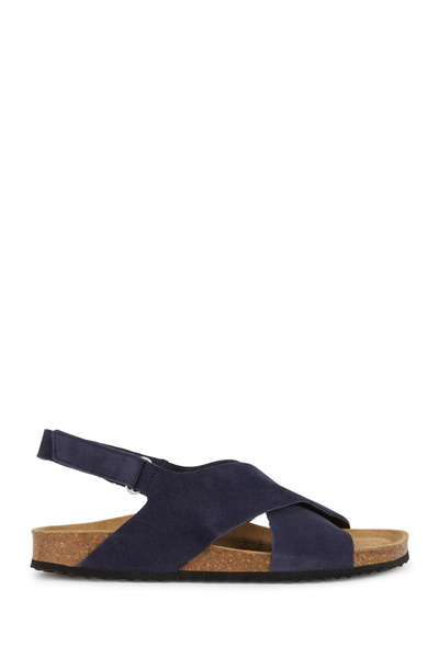 Geox Γυναικείο Navy Blue Δερμάτινο Σανδάλια D BRIONIA A - SUEDE