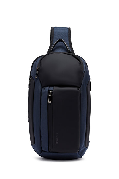 Derimod Ανδρική τσάντα χιαστί D-Pack Navy Blue 25SBD30316F