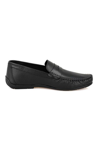 Desa Daniel Black Ανδρικό Δερμάτινο Loafer