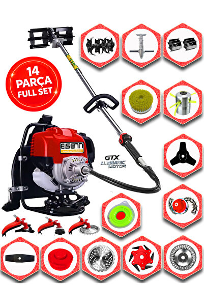 EISEnn Alman 10 In 1 Sparta 950 Scotte 20 Hp Sırt Tipi Çim Ot Çalı Tırpanı Ak...